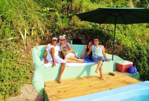 relax in the jacuzzi